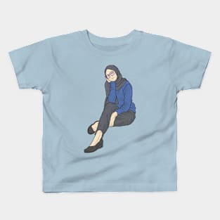 Beautiful Blue Hijab Kids T-Shirt